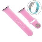 Pure Color Silicone Wrist Strap Watchband for Apple Watch Series 7 45mm / 6 & SE & 5 & 4 44mm / 3 & 2 & 1 42mm(Pink) - 1