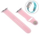 Pure Color Silicone Wrist Strap Watchband for Apple Watch Series 7 45mm / 6 & SE & 5 & 4 44mm / 3 & 2 & 1 42mm(Light Pink) - 1