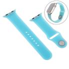 Pure Color Silicone Wrist Strap Watchband for Apple Watch Series 7 45mm / 6 & SE & 5 & 4 44mm / 3 & 2 & 1 42mm(Sky Blue) - 1