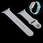 Pure Color Silicone Wrist Strap Watchband for Apple Watch Series 7 45mm / 6 & SE & 5 & 4 44mm / 3 & 2 & 1 42mm(White) - 1