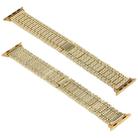 For Apple Watch Series 7 45mm / 6 & SE & 5 & 4 44mm / 3 & 2 & 1 42mm Nine Beads Stainless Steel Wrist Strap Watch Band (Gold) - 1