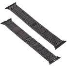 For Apple Watch Series 7 41mm / 6 & SE & 5 & 4 40mm / 3 & 2 & 1 38mm Nine Beads Stainless Steel Wrist Strap Watch Band (Black) - 1