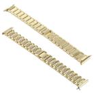 For Fitbit Versa Diamond-studded Stainless Steel  Watch Band(Gold) - 1