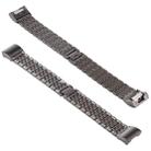 For Fitbit Charge 2 Diamond-studded Stainless Steel  Watch Band(Black) - 1