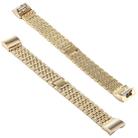 For Fitbit Charge 2 Diamond-studded Stainless Steel  Watch Band(Gold) - 1