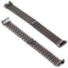 For Fitbit Charge 3 Diamond-studded Stainless Steel  Watch Band(Black) - 1