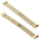 For Fitbit Charge 3 Diamond-studded Stainless Steel  Watch Band(Gold) - 1