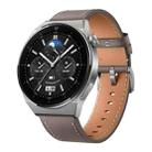 HUAWEI WATCH GT 3 Pro Titanium Smart Watch 46mm Genuine Leather Wristband, 1.43 inch AMOLED Screen, Support ECG / GPS / 14-days Battery Life(Grey) - 1