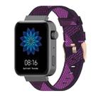 18mm Stripe Weave Nylon Wrist Strap Watch Band for Xiaomi Mi Watch, Garmin Vivomove 3s / Vivoactive 4s(Purple) - 1