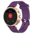 18mm Texture Silicone Wrist Strap Watch Band for Fossil Female Sport / Charter HR / Gen 4 Q Venture HR (Dark Purple) - 1