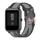 20mm Stripe Weave Nylon Wrist Strap Watch Band for Huami Amazfit GTR 42mm / GTS / BIP / BIP Lite(Grey) - 1