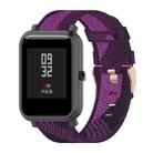 20mm Stripe Weave Nylon Wrist Strap Watch Band for Huami Amazfit GTR 42mm / GTS / BIP / BIP Lite(Purple) - 1