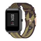 20mm Stripe Weave Nylon Wrist Strap Watch Band for Huami Amazfit GTR 42mm / GTS / BIP / BIP Lite(Yellow) - 1
