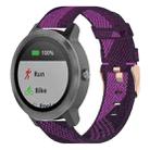 20mm Stripe Weave Nylon Wrist Strap Watch Band for Garmin Venu, Vivomove 3, Vivoactive 3, Forerunner 245 / 645(Purple) - 1