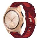 20mm Stripe Weave Nylon Wrist Strap Watch Band for Galaxy Watch 42mm, Galaxy Active / Active 2, Gear Sport, S2 Classic(Red) - 1