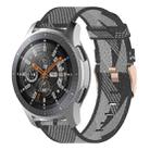 22mm Stripe Weave Nylon Wrist Strap Watch Band for Galaxy Watch 46mm / Gear S3(Grey) - 1