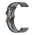22mm Stripe Weave Nylon Wrist Strap Watch Band for Galaxy Watch 46mm / Gear S3(Grey) - 3