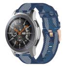 22mm Stripe Weave Nylon Wrist Strap Watch Band for Galaxy Watch 46mm / Gear S3(Blue) - 1