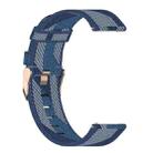 22mm Stripe Weave Nylon Wrist Strap Watch Band for Galaxy Watch 46mm / Gear S3(Blue) - 3