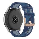 22mm Stripe Weave Nylon Wrist Strap Watch Band for Galaxy Watch 46mm / Gear S3(Blue) - 4