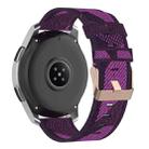 22mm Stripe Weave Nylon Wrist Strap Watch Band for Galaxy Watch 46mm / Gear S3(Purple) - 4