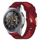 22mm Stripe Weave Nylon Wrist Strap Watch Band for Galaxy Watch 46mm / Gear S3(Red) - 1