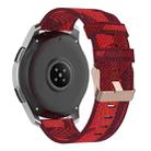 22mm Stripe Weave Nylon Wrist Strap Watch Band for Galaxy Watch 46mm / Gear S3(Red) - 4