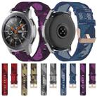22mm Stripe Weave Nylon Wrist Strap Watch Band for Galaxy Watch 46mm / Gear S3(Red) - 7