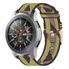 22mm Stripe Weave Nylon Wrist Strap Watch Band for Galaxy Watch 46mm / Gear S3(Yellow) - 1