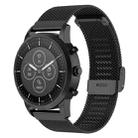 22mm Metal Mesh Wrist Strap Watch Band for Fossil Hybrid Smartwatch HR, Male Gen 4 Explorist HR, Male Sport (Black) - 1