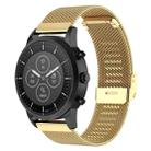 22mm Metal Mesh Wrist Strap Watch Band for Fossil Hybrid Smartwatch HR, Male Gen 4 Explorist HR, Male Sport (Gold) - 1