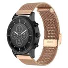 22mm Metal Mesh Wrist Strap Watch Band for Fossil Hybrid Smartwatch HR, Male Gen 4 Explorist HR, Male Sport (Rose Gold) - 1