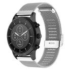 22mm Metal Mesh Wrist Strap Watch Band for Fossil Hybrid Smartwatch HR, Male Gen 4 Explorist HR, Male Sport(Silver) - 1