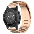 22mm Steel Wrist Strap Watch Band for Fossil Hybrid Smartwatch HR, Male Gen 4 Explorist HR / Male Sport (Rose Gold) - 1