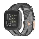 23mm Stripe Weave Nylon Wrist Strap Watch Band for Fitbit Versa 2, Fitbit Versa, Fitbit Versa Lite, Fitbit Blaze(Grey) - 1