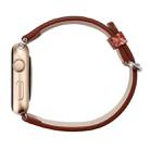 For Apple Watch Series 3 & 2 & 1 38mm Fashion Marble Vein Texture Wrist Watch Leather Band (Red) - 5