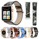 For Apple Watch Series 3 & 2 & 1 38mm Fashion Marble Vein Texture Wrist Watch Leather Band (Red) - 8