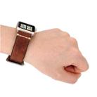 For Apple Watch Series 8&7 41mm / SE 2&6&SE&5&4 40mm / 3&2&1 38mm Thick Sutures Retro Genuine Leather Wrist Watch Band(Brown) - 6