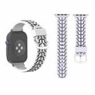 For Apple Watch Series 3 & 2 & 1 42mm Fashion Fishbone Pattern Silicone Watch Band(White) - 1