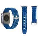 For Apple Watch Series 3 & 2 & 1 42mm Fashion Electrocardiogram Pattern Silicone Watch Band(Blue) - 1