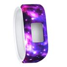 Nebula Pattern Silicone Sport Watch Band for Garmin Vivofit JR, Size: Small(Purple) - 1