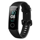 Solid Color Silicone Watch Band for Huawei Honor Band 4(Black) - 1