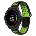 Double Colour Silicone Sport Watch Band for Garmin Forerunner 220 / Approach S5 / S20(Black+green) - 1