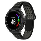 Double Colour Silicone Sport Watch Band for Garmin Forerunner 220 / Approach S5 / S20(Black Grey) - 1