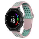Double Colour Silicone Sport Watch Band for Garmin Forerunner 220 / Approach S5 / S20(Mint Green + Light Pink) - 1