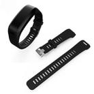 Silicone Sport Watch Band for Garmin Vivosmart HR(Black) - 1