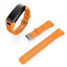 Silicone Sport Watch Band for Garmin Vivosmart HR(Orange) - 1