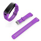 Silicone Sport Watch Band for Garmin Vivosmart HR(Purple) - 1