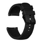 Crazy Horse Texture Silicone Watch Band for Huami Amazfit Bip Lite Version 20mm(Black) - 1