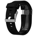 Solid Color Adjustable Watch Band for FITBIT Charge HR(Black) - 1